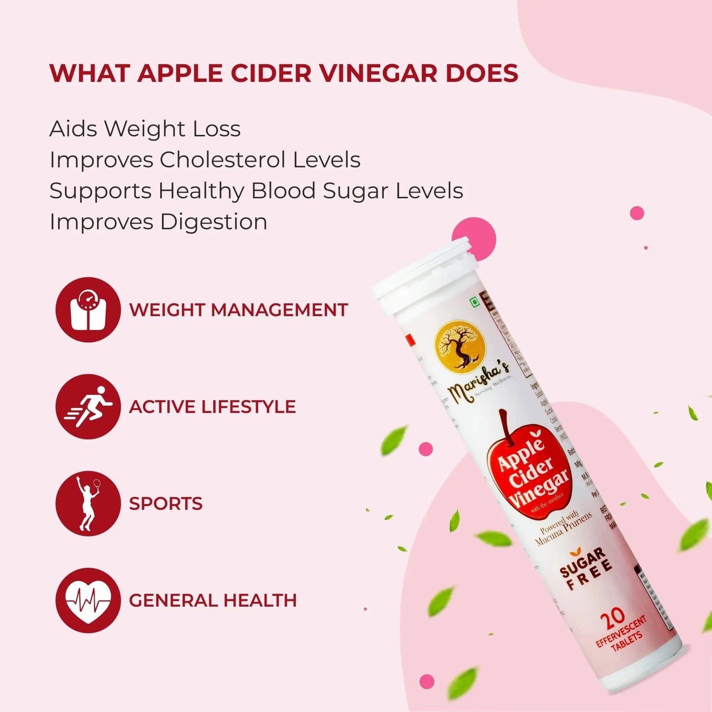 Apple Cider Vinegar Tablets with Mother | Marishas