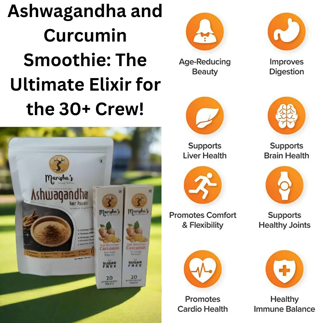 smoothie for health | health and wellness | curcumin smoothie | ashwagandha smoothie | marishas