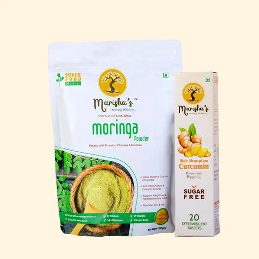 moringa curcumin, moringa health benefits, moringa turmeric benefits, moringa powder benefits, curcumin health benefits | marishas | muscle soreness | healthy liver | fatty liver