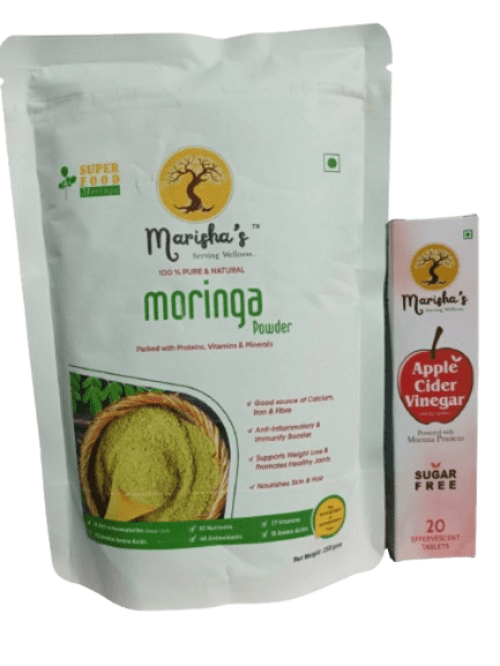 Weight Management Combo | ACV Tablets & Moringa Leaves Powder