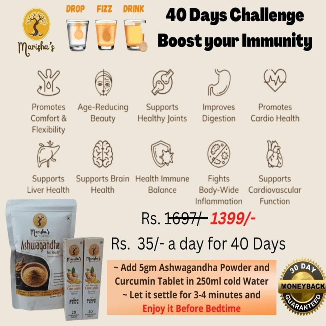 Curcumin and Ashwagandha Combo | Natural Supplement for Improved Immunity System