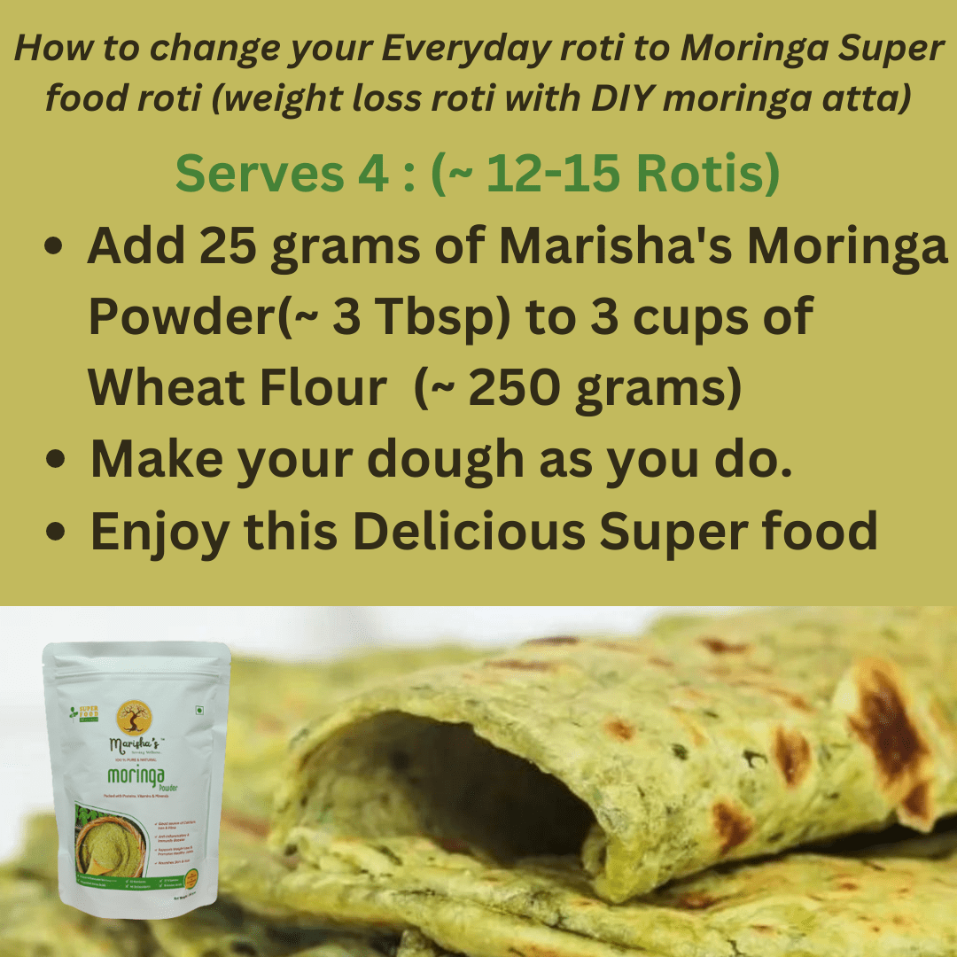 Superfood Roti for Growing Kids - Moringa Paratha – Marishas